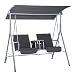Produktbild Outsunny Hollywoodschaukel Gartenschaukel Schaukel 2-Sitzer mit Sonnendach Grau 170 x 110 x 165cm