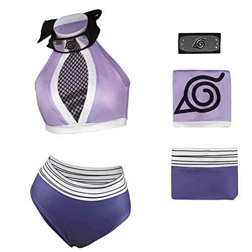 Hinata Hyuga Femme Animé Cosplay Costume Maillot de Bain Adulte Bikini Tenue de Plage pour Eté Plage Vacances,XS Cover