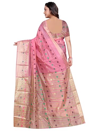 Image of Sarees for Women Wear Organaza Silk Banarasi Sari Kanjivaram Soft Pure Paithani Wedding Original Kanchipuram Pattu Sadi with Blouse Piece 2026 (Flowermeena)