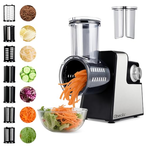 300W Electric Cheese Grater for Block Cheese with 7 Stainless Blades