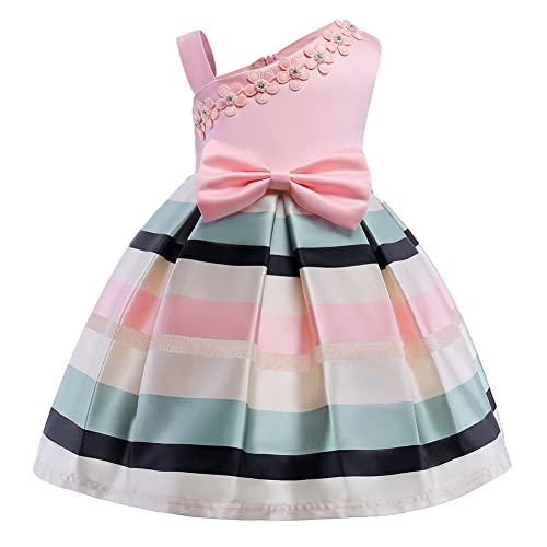 AIMJCHLD Flower Girls Dresses Toddler Baby Birthday Halloween Day Easter Pageant Tea Floral Dress 2T 3T Pink 100