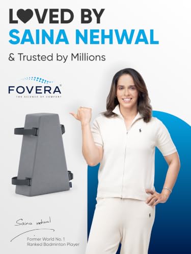 Image of FOVERA Hip Abduction Pillow for Hip Replacement Surgery, High-Resilience Foam Leg Support Wedge to Help Prevent Dislocation, Adjustable Straps, Breathable Cover, Post-Surgery Recovery Support