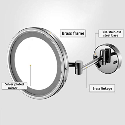 Miroir grossissant 3X mural LED pour miroir cosmétique - 4