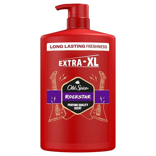 Old Spice Rockstar 3-in-1 Mehrzweck-Shampoo für Haar, Gesicht und Körper 1000 ml, langanhaltende Frische, Duft von Parfümqualität, Tiefenreinigung Old Spice Rockstar 3-in-1 Mehrzweck-Shampoo für Haar, Gesicht und Körper 1000 ml, langanhaltende Frische, Duft von Parfümqualität, Tiefenreinigung