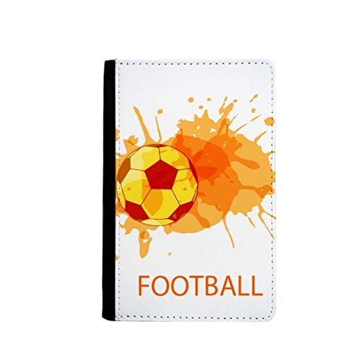 Porte-passeport de football orange évite les documents abîmés en voyage