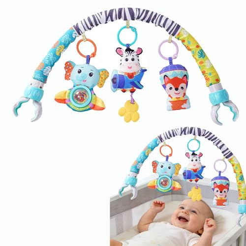 Image of Pau1Hami1ton Baby Stroller Arch Toys, Car Seat Toys,Bouncer Toy Bar/Mobile for Bassinet,Adjustable Baby Hanging Toys Fit for Crib Bed,Stroller,Car Seat.S-19(Aircraft)