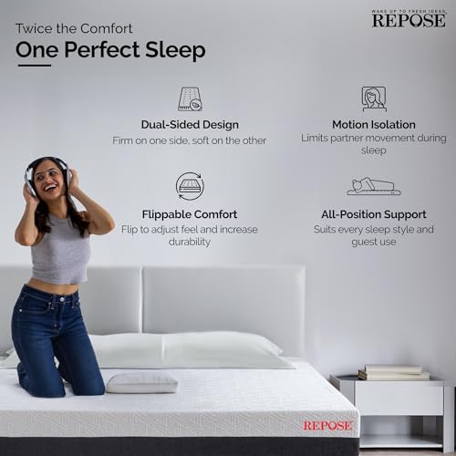 Image of Repose Eyelidz Dual Comfort Mattress-Hard & Soft(72x66x5)