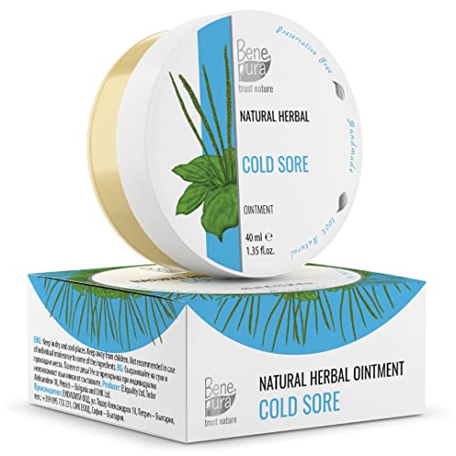 Benepura Cold Sore Ointment 1.35 Fl. Oz - Natural Cold Sore Cream Lip Moisturizer For Very Dry Lips - Lip Repair For Dry Cracked Lips - Cold Sore Lip Balm With Plantain And Tea Tree Oil #TOP24