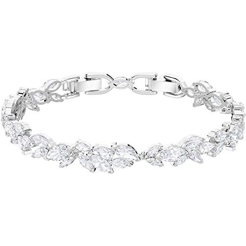 Swarovski Braccialetto Louison, bianco, Placcatura rodio