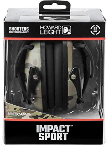 Image of Howard Leight R-02526 by Honeywell Impact Sport Sound Amplification Electronic Shooting Earmuff, MultiCam
