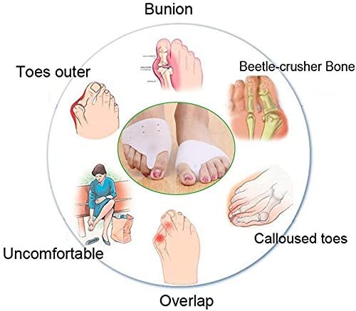 HARIHUB Half Toe Metatarsal Foot Pads Soft Silicon Gel Padded Cushions for Pain Relief Pad For Front Foot Corns, Callus, Warts Night Free Size 4