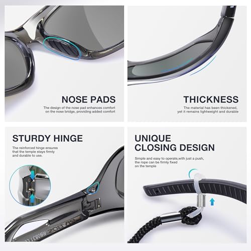 Image of RIVBOS Polarized Sports Sunglasses Driving Sun Glasses Shades for Men Women Tr90 Frame for Cycling Fishing Running RB831