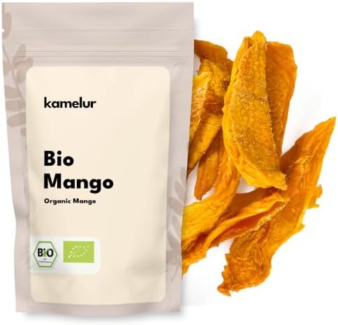 Kamelur 1kg BIO Mango getrocknet, ungeschwefelt und ungezuckert - getrocknete Mango (dried mango) ohne Zucker-Zusatz