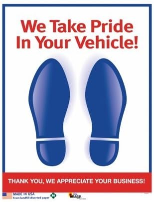 Imagemat M0002Pw2260A Footprint Plain Paper Floor Mat - 500 Per Box