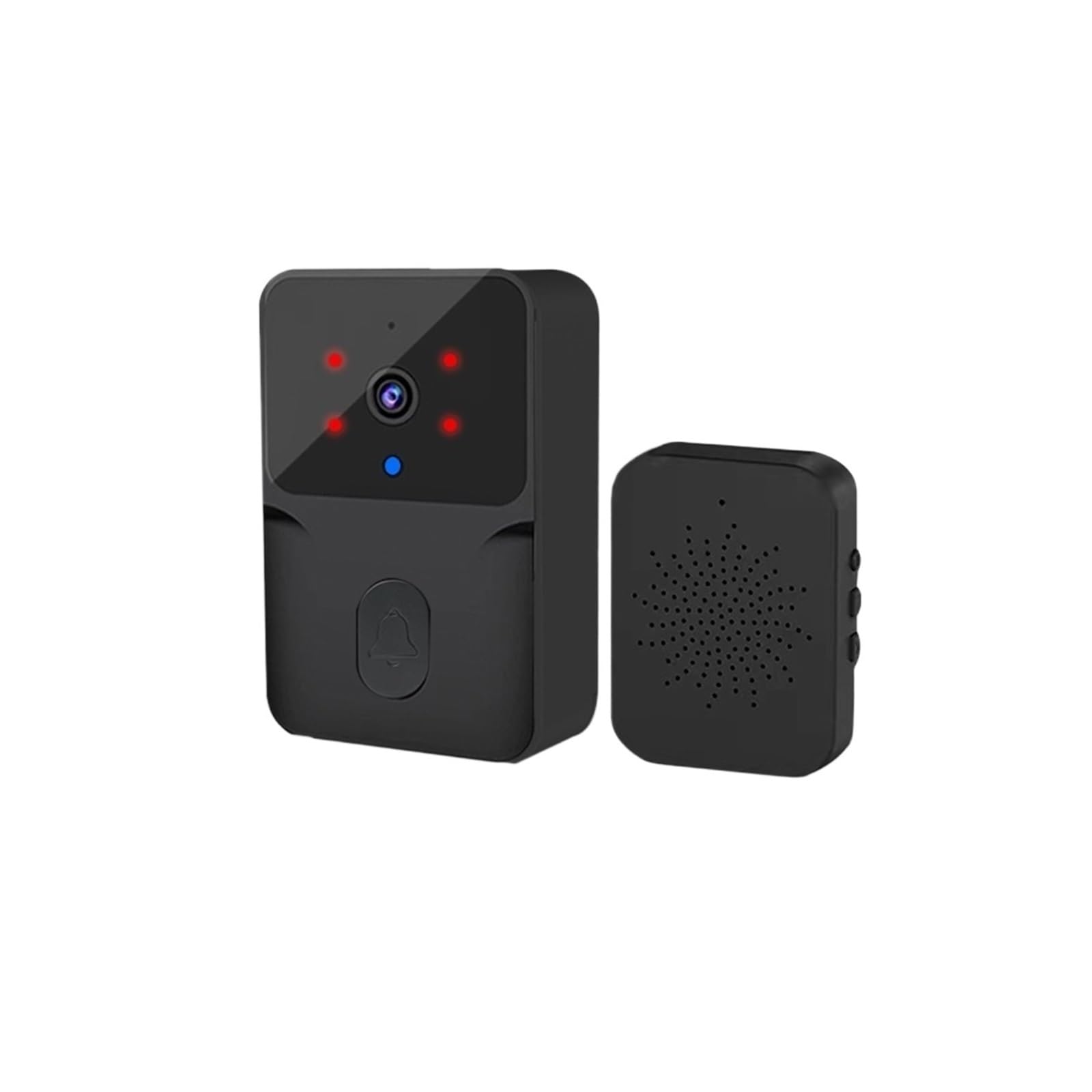 Funktioniert mit Tuya Wifi Türklingel Outdoor HD-Kamera Anti-Diebstahl (schwarz)