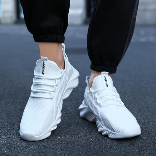 Image of EGMPDA Mens Shoes Running Slip On Tennis Walking Shoes Lightweight Breathable Sneakers for Gym Work Casual Soft Sole Trainers Non Slip Athletic Footwear