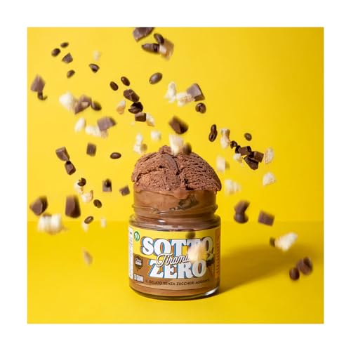 BAJO CERO: Helado de tiramisú sin azúcar. Vegano. Formato de 250 g.
