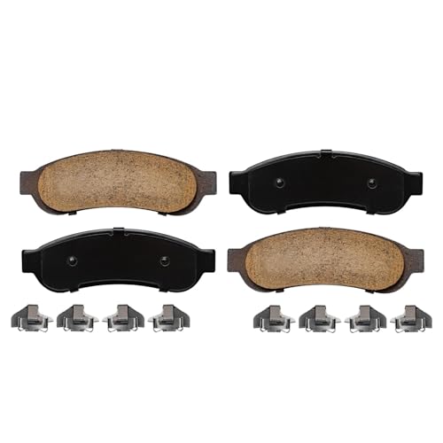 Image of Detroit Axle - Rear Brake Kit for 2005-2012 Ford F-250 Super Duty, 2009-2012 F-350 Super Duty, Disc Brake Rotors Ceramic Brakes Pads with Hardware Replacement : 13.38 inch inch Rotor