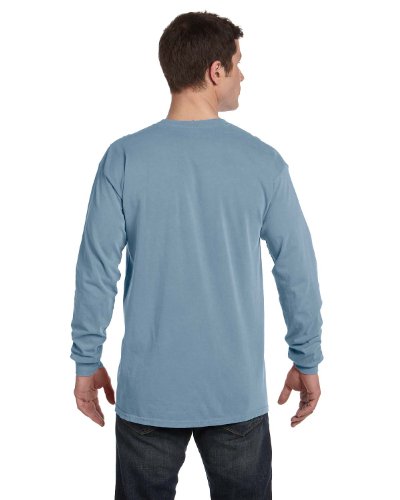 Image of Comfort Colors Ringspun Garment-Dyed Long-Sleeve T-Shirt (Ice Blue)