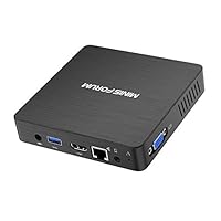 Mini PC, Lüfterlos Intel Atom X5-Z8350 Prozessor Quad-Core CPU 4 GB DDR / 64 GB eMMC Mini Desktop Computer mit Windows 10, HDMI- und VGA Anschluss, Dual Band WiFi 2,4+5.0 G, BT, USB 3.0