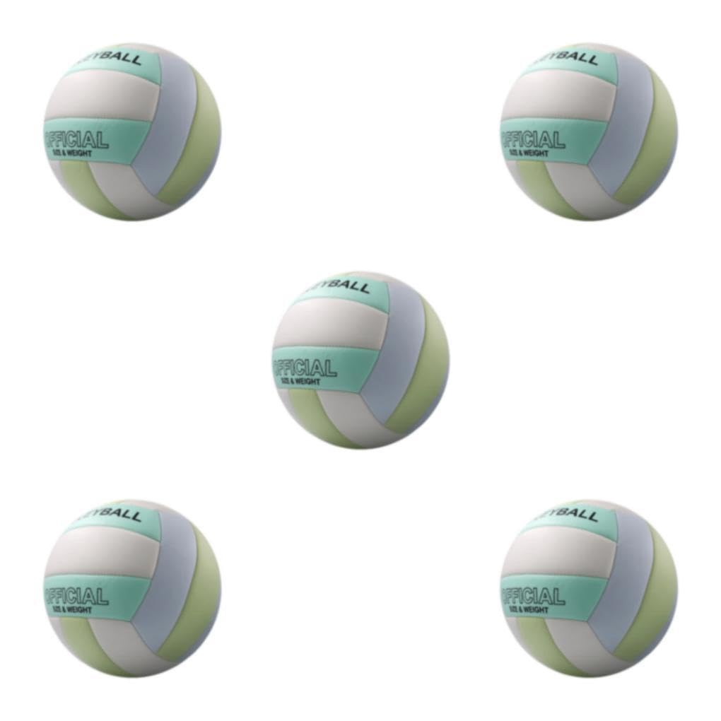 5 Ensemble de Volley-ball pour l'extérieur, ingrédients écologiques, artisanat exquis, Match Durable, entraînement en PVC, volley-ball en plein air, bleu