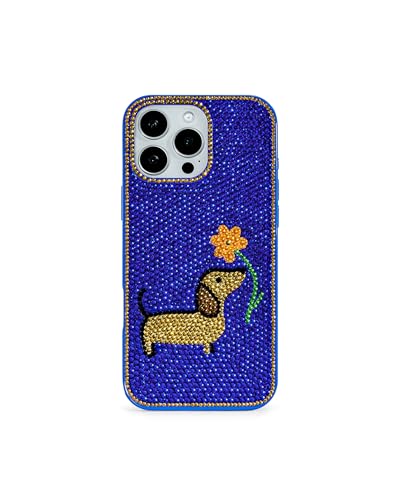 Image of JW PEI Dachshund with Flower Phone Case - Multicolor Blue