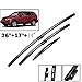 MYDH Limpiaparabrisas LHD Limpiaparabrisas Delanteros Y Traseros Rasquetas Kit del Sistema para Honda CRV CRV 2007-2011 MK3 Parabrisas Parabrisas Ventana 26"17" 14"