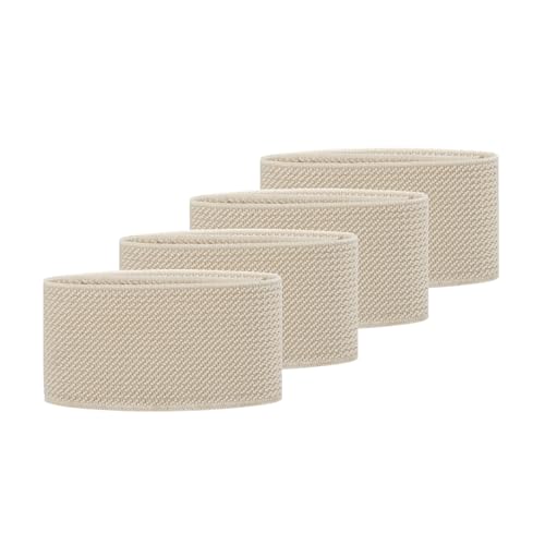 ベルトループ ベルトキーパー マジック式 4個セット タクティカルベルト固定/サスペンダー留め具としても活用 伸縮ゴム製 装着簡単ずれ防止 ベルト幅5~5.8cm対応 (ホワイト)