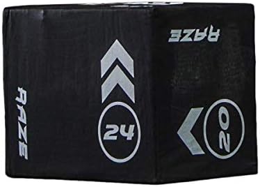 Raze Unisex Adult Soft 3 in 1 Soft Plyo Box - Black, Height 24'' Inch
