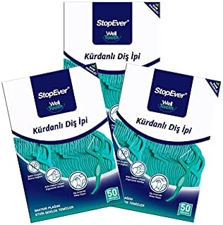 Stop Ever Well Tooth Kürdanlı Diş İpi 3'lü Paket | Nane Aromalı | 150 Adet (3 x 50) | Diş Arası Temizliği, Ağız Hijyeni ve Günlük Kullanım için İdeal — Amazon ürün görseli