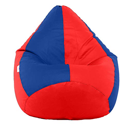 Sattva Classic Bean Bag Cover Without Beans XXXL Size Dual Colour - Red Royal Blue