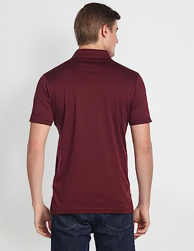 Image of Arrow Men's Cotton Solid Regular Fit Polo Shirts
