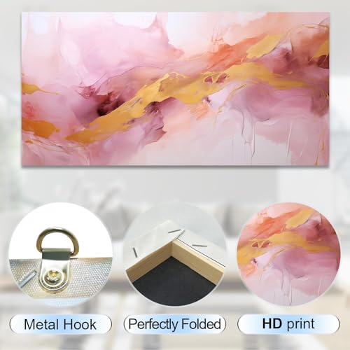 Art mural sur toile de marbre moderne grand tableau abstrait encadré - 6