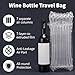 Kivsty Wine Travel Protector Bags - 30 Packs, Inflatable Air Column Cushion Wrap Bubble Bag for Wine Bottles Shipping Packaging Sleeve with Pump for Airplane Suitcase Luggage - 13.5 x 3.5 Inch