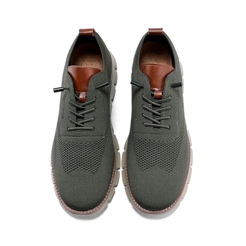 Image of Wearbreeze Men's Business Casual Oxford Sneakers - Lightweight Lace-Up Dress Shoes for Work, Travel & Daily Commute