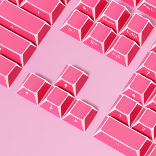 Image of Fogruaden PBT Keycaps Set, Cherry Profile Side Print Keycap for Mechanical Keyboard Keycaps(ZheYing-Red)