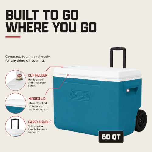Coleman 60-Quart Rolling Cooler