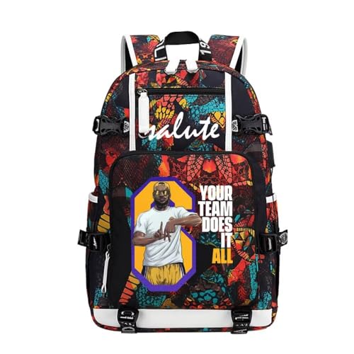 Basketball Player LJ23 Multifunction Backpack Travel Daypack Fans Bag (Style 3)