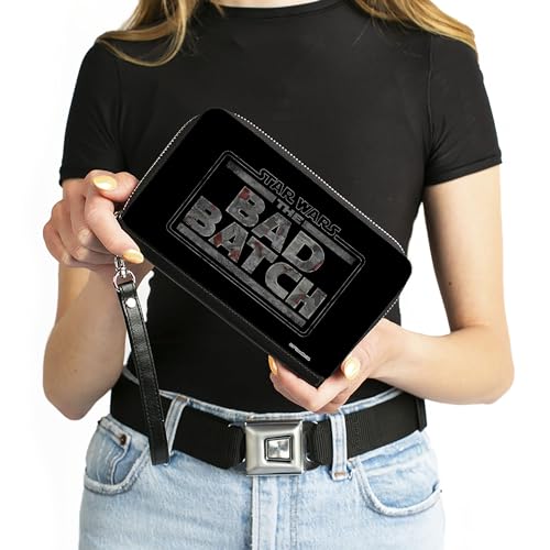 Buckle-Down Women's PU Zip Around Wallet Rectangle-Star Wars The Bad Batch, 7.5"x4.5"4