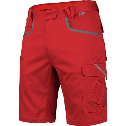 WÜRTH MODYF Arbeitsshorts Stretch X - professionelle Arbeitshose für Herren - Arbeitsshorts mit Reißverschluss - in der Größe 64 in Rot