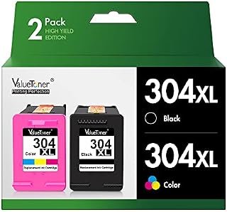 Valuetoner 304XL High Yield Ink Cartridges Remanufactured for HP 304 304XL for Envy 5010 5020 5030 5032 Deskjet 2620 2622 2630 2632 2633 2634 3720 3730 3733 3735 3750 3760 (Black Color, 2-Pack)