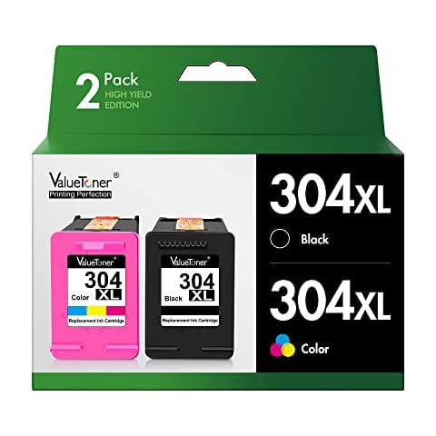 Valuetoner 304XL High Yield Ink Cartridges Remanufactured for HP 304 304XL for Envy 5010 5020 5030 5032 Deskjet 2620 2622 2630 2632 2633 2634 3720 3730 3733 3735 3750 3760 (Black Color, 2-Pack) Cover