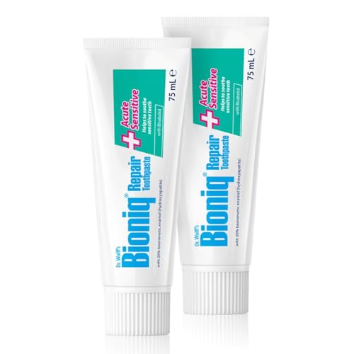 Bioniq® Repair Dentifricio Sensitive Acute - 2 x 75 ml - Riduce la sensibilità dei denti - Lenisce il nervo dentale e rigenera le gengive.