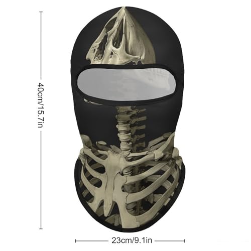 Pasamontaña esquelético para hombre y mujer, máscara facial transpirable con protección solar para senderismo, ciclismo, correr y conducir miniatura 2