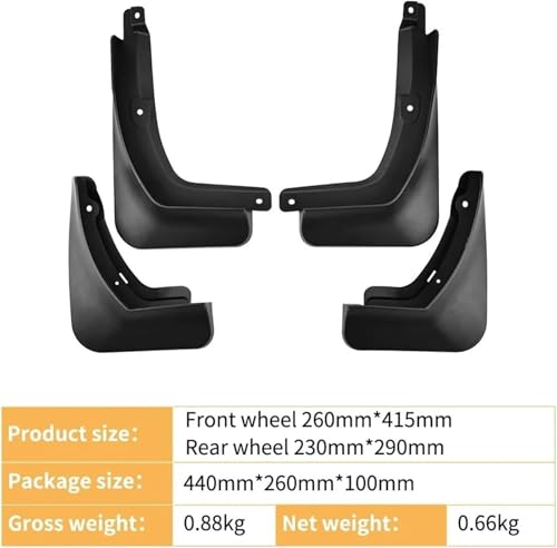 Garde-Boue de Voiture Avant Arrière pour Pneus et Roues