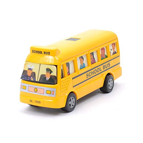 Image of CENTY Kid Toys Plastic Pull Back Car, 1 Pull Back Car, Multicolour&Krasa Plastic Mini Bus, Pack of 1, Yellow