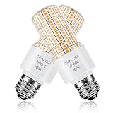 Led Light Bulb Equivalent 250w 2pcs Super Bright Led Bulbs, 3750 Lumen 3000k Warm Daylight White 30w Waterproof Led Corn Light Bulb E26/E27 Medium Base Light Bulb for Outdoor Indoor Garage Backyard