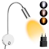 💡🎁【Anwendung】: Bietet die beste Wärmeableitung und maximale Haltbarkeit im täglichen Gebrauch, kann die Lebensdauer der Nachttischlampe verlängern, kein lästiges Auswechseln der Glühbirne für die nächsten 25 Jahre(inklusive Ladestecker).Dimmbare Leseleuchten sind die beste Art zu lesen, zu arbeiten und zu lernen.Ideal für den Einsatz im Büro, Schlafzimmer, Kinderzimmer, Garage, Wohn- oder Wohnbereich und überall dort, wo Beleuchtung benötigt wird
