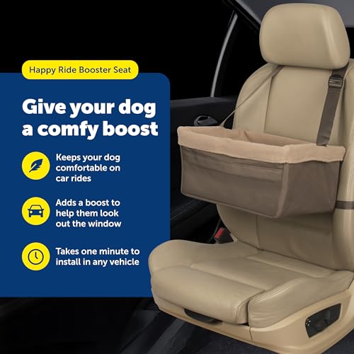PetSafe Happy Ride Dog Booster Seat, Brown, Up to 12 lb - image 3