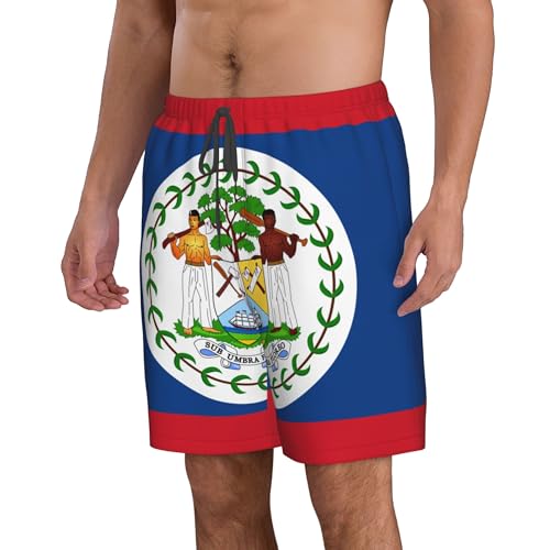 CUTEDWARF Flag of Belize Men's Swim Trunks Beach Swimwear Beach Shorts Summer Board Shorts4